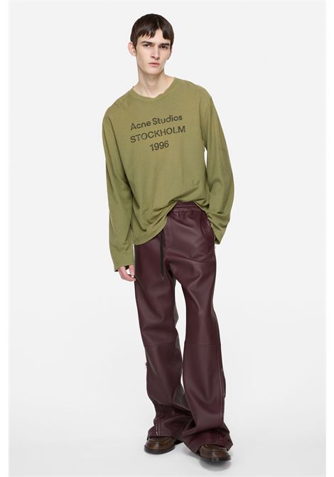 t-shirt relaxed fit unisex verde oliva ACNE STUDIOS | CL0197AB7
